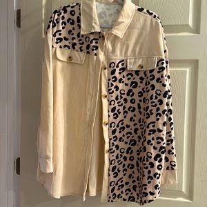 Shein light corduroy shacket XL NEW